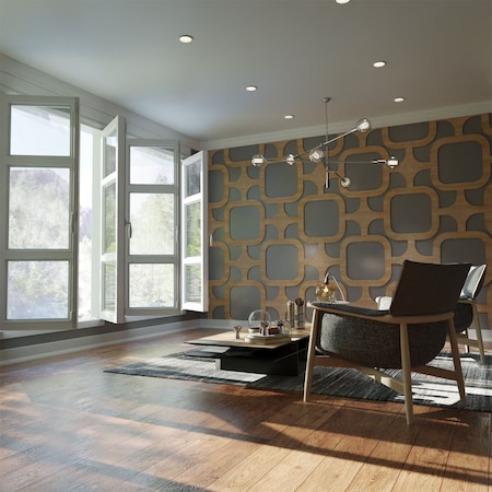 Ekena Millwork Large Lancaster Decorative Fretwork Wood Wall Panels, Cherry, 40 7/8"W x 23 3/8"H x 3/8"T WALW24X24X0375LANCH